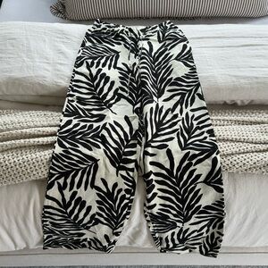 H&M Printed Linen Pants, size XS